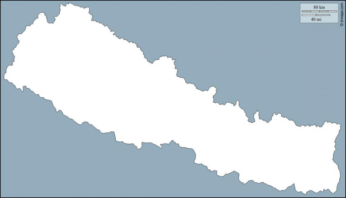 Mapa d'espais en blanc nepal