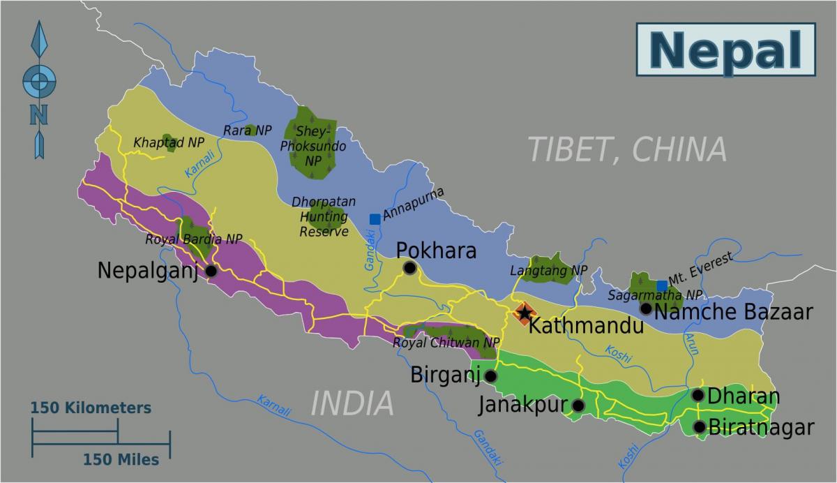 la muntanya everest nepal mapa
