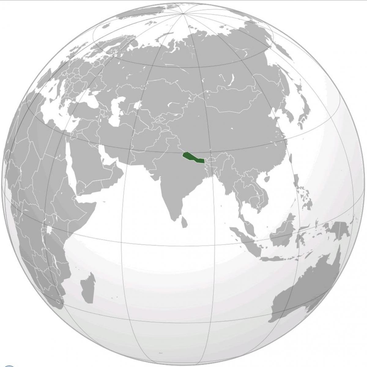Mapa de la terra nepal