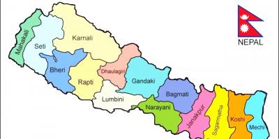 Mostra el mapa de nepal