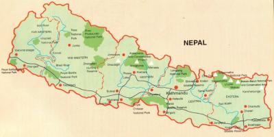 Nepal mapa turístic lliure