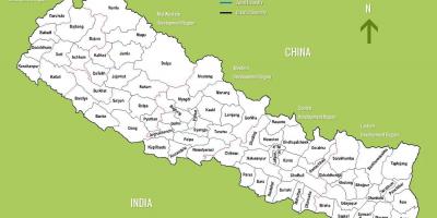 Un mapa del nepal