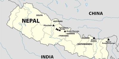 Mapa del nepal himàlaia