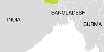 Mapa del món que mostra nepal