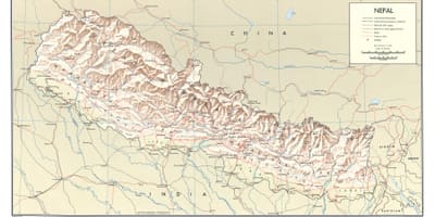 Nepal tren mapa de rutes