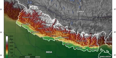 Mapa topogràfic del nepal